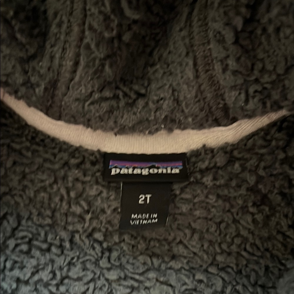 Patagonia Gray and Cream Fleece Fox Jacket Baby Furry Friends Hoody - Picture 6 of 10